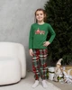 Підліткова новорічна піжама для дівчинки Love-Family look для сім'ї зелена 140-146 - зображення 1