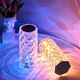 Ночник LED лампа светодиодная аккумуляторная Роза с пультом RGB 22 см Прозрачный - изображение 5
