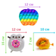 Набор 3 в 1 мягкая игрушка Pusheen cat Кот c пончиком 15х12см Пушин Кэт Лев 10х7см и Pop It Яблоко n-12417 - изображение 2