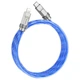 Кабель usb hoco u113 solid pd20w silicone type-c to lightning синій - зображення 1