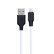 Кабель USB Hoco X21 Plus Silicone Lightning 0.25m Колір Чорно-Білий - зображення 1