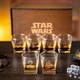 Подарочный стеклянный набор графин и стакана для виски с гравировкой "Star Wars" в деревянной коробке, 6 стаканов, WOODPRESENT - изображение 1