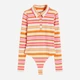 Боди-лонгслив женские H&M 061124114 XS Кремовый/Полосы (6666000334206) - изображение 5