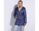 Довга жіноча стьобана куртка з капюшоном темно-синій 95_9N_100_N_L, L - зображення 1