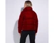 Жіноча стьобана велюрова куртка червоний 95_9D_404_3_XL, XL - изображение 4