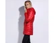 Довга жіноча стьобана куртка з капюшоном червоний 95_9N_100_3_XL, XL - изображение 3