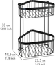 Półka łazienkowa Wenko Classic Plus Narożna 2 poziomy Czarna (4008838275610) - obraz 3
