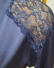 Шовковий жіночий халатик з мереживом Martelle Lingerie 208 Синій, M - зображення 4
