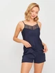 Шовкова Піжама з шортами Martelle Lingerie 301 L, Синій - зображення 1