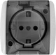 Розетка с заземлением наружная с крышкой прозора IP54 белый [s035058] E.NEXT e.aqua.1231.grtз - изображение 2