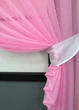 Кухонные шторки VR-Textil № 076к "Дуэт" с подвязками розовый с белым 280х170 см (52-1023) - изображение 5