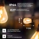 Гирлянда уличная в стиле ретро светодиодная желтая S14 на 10 LED ламп длиной 5 метров S14Y - изображение 4