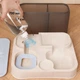 Миска для котів собак з автоматичною поїлкою 1 л і кормом 2,8 л Taotaopets 193306 Gray + White - зображення 4
