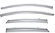 Дефлекторы окон Wellvisors с хромированным молдингом передние и задние Ford Fusion 2013-2020 Sedan 4 шт (3-847FD010) - изображение 1