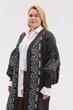 Кардиган "Вояж" сіро-білий, розмір 4XL-5XL - зображення 4