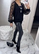 Fashions • Кофта женская Ариадна Fashions 52-56 черный (#456/а-ел) - изображение 4