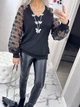 Fashions • Кофта женская Ариадна Fashions 52-56 черный (#456/а-ел) - изображение 8