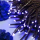 Уличная гирлянда бахрома Фейерверк 240 LED, 2,5x0,6м, черный каучук, 220В, IP65, Синий - изображение 5
