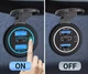 Адаптер врезной USB зарядка QC 3.0+PD Type-C 20W с кнопкой в отверстие прикуривателя - изображение 2