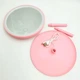 Настільне косметичне дзеркало для макіяжу з LED підсвічуванням Makeup Mirror LY-1248 на акумуляторі 700mAh Рожеве - зображення 5