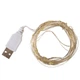 Гирлянда-нить Роса светодиодная теплый свет питание от USB 100 LED 10 м Белый - изображение 3