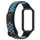 Ремінець силіконовий MRK Nike Style для фітнес браслета Mi Smart Band 8 Active/ Redmi Smart Band 2 чорний з блакитним (mrk3474) - зображення 1