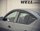 Дефлекторы окон Wellvisors с черным хромированным молдингом передние и задние Nissan Versa 2012-2019 Sedan 4 шт (3-847NS007) - изображение 8