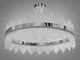 Элитная подвесная хрустальная диодная люстра для зала, THE LIGHT 200W, серебряная - изображение 3