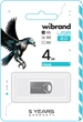 Флеш память USB Wibrand Hawk 4GB USB 2.0 Silver (WI2.0/HA4M1S) - изображение 2