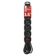 Фільтр живлення Emos (PC1521R) з вимикачем, 5 розеток, 1.5м, Black - зображення 2