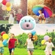 Детский цифровой фотоаппарат камера в чехле Свинка для детей, Голубой - изображение 4