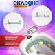 Ванночка дитяча складна з матрациком для для купання, з термометром, та зливом, для новороджених та немовлят від 0 до 2.5р. (біло-зелена сolombokid) - зображення 3