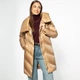 Жіночий пуховик із високим коміром золотий 95_9D_402_G_2XL, XXL - изображение 2