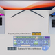 Бесшумная беспроводная клавиатура и мышь Fantech Go WK895 синего цвета. - изображение 3