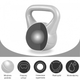 Kettlebell Gorilla Sports Stylish winylowy 12 kg (4260200842169) - obraz 3