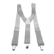 Подтяжки Gofin мужские светло-серые однотонные 3,5 см PBP-4663 - изображение 2