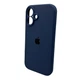 Защитный чехол-накладка Silicone Full Case AA Camera Protect для Apple iPhone 16 Dark Blue (FullAAi16-7) - изображение 4
