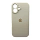 Защитный чехол-накладка Silicone Full Case AA Camera Protect для Apple iPhone 16 Antique White (FullAAi16-9) - изображение 1