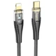 Кабель Hoco U121 з індикатором Type-C to Lightning PD 27W 1.2m black - зображення 1