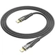 Кабель Hoco U121 з індикатором Type-C to Lightning PD 27W 1.2m black - зображення 2