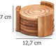 Підставка під склянку Zeller бамбукова 12.7 см 7 шт (4003368253787) - зображення 4