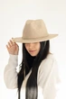 Шляпа федора из шерсти D.Hats с цепью кольца цвет бежевый - изображение 2