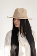 Шляпа федора из шерсти D.Hats с цепью кольца цвет бежевый - изображение 3