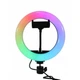 Кільцева лампа зі штативом RGB MJ20, 20 см - зображення 2