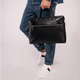 Сумка для ноутбука и документов кожаная черная Tiding Bag 9157 с 2 ручками - изображение 2