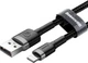 Кабель Baseus Cafule Lightning USB 1.5 A 2m CALKLF-CG1 Black-Grey - зображення 3