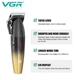 Машинка для стрижки волос аккумуляторная Professional Turbo с разными насадками VGR V-003 Золотая - изображение 7