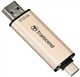 Флеш память USB Transcend JetFlash 930C 512GB USB 3.2 Gen1 + Type-C Gold-Black (TS512GJF930C) - изображение 2