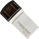 Флеш память USB Transcend JetFlash 890 128GB USB 3.1 Gen1 + Type-C Silver (TS128GJF890S) - изображение 1
