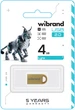 Флеш память USB Wibrand Lynx 4GB USB 2.0 Gold (WI2.0/LY4M2G) - изображение 2